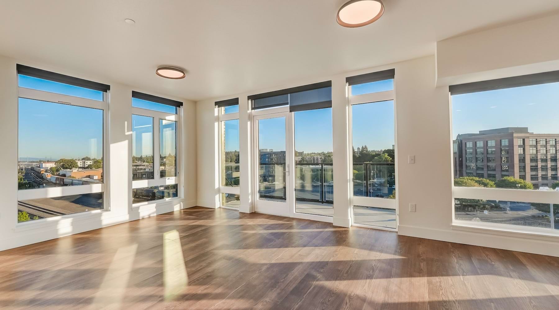 spacious room with community views