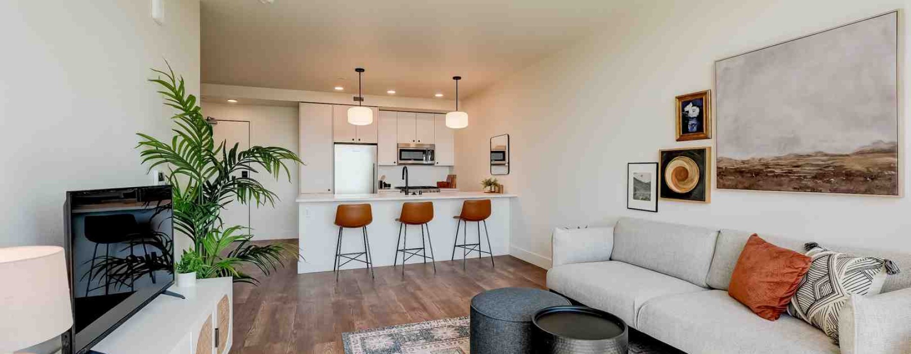 Modern floor plan design ideal for dog owners with open living space and soundproofing
