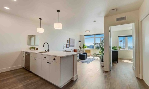 modern design luxury flats living room floor-to-ceiling windows open concept urban
