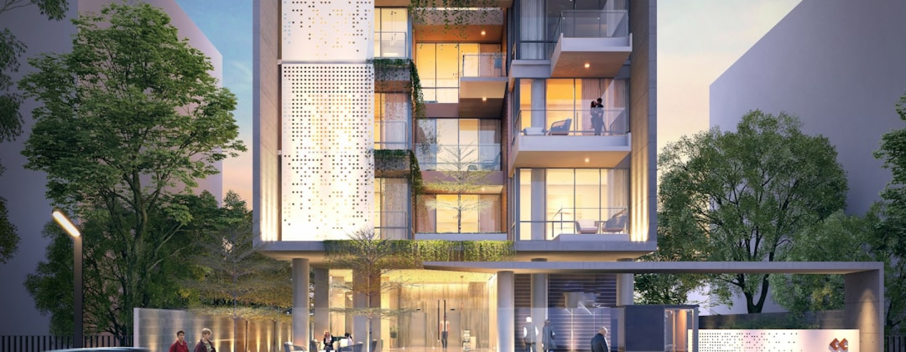 modern 4 storey apartment building design