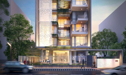 modern 4 storey apartment building design